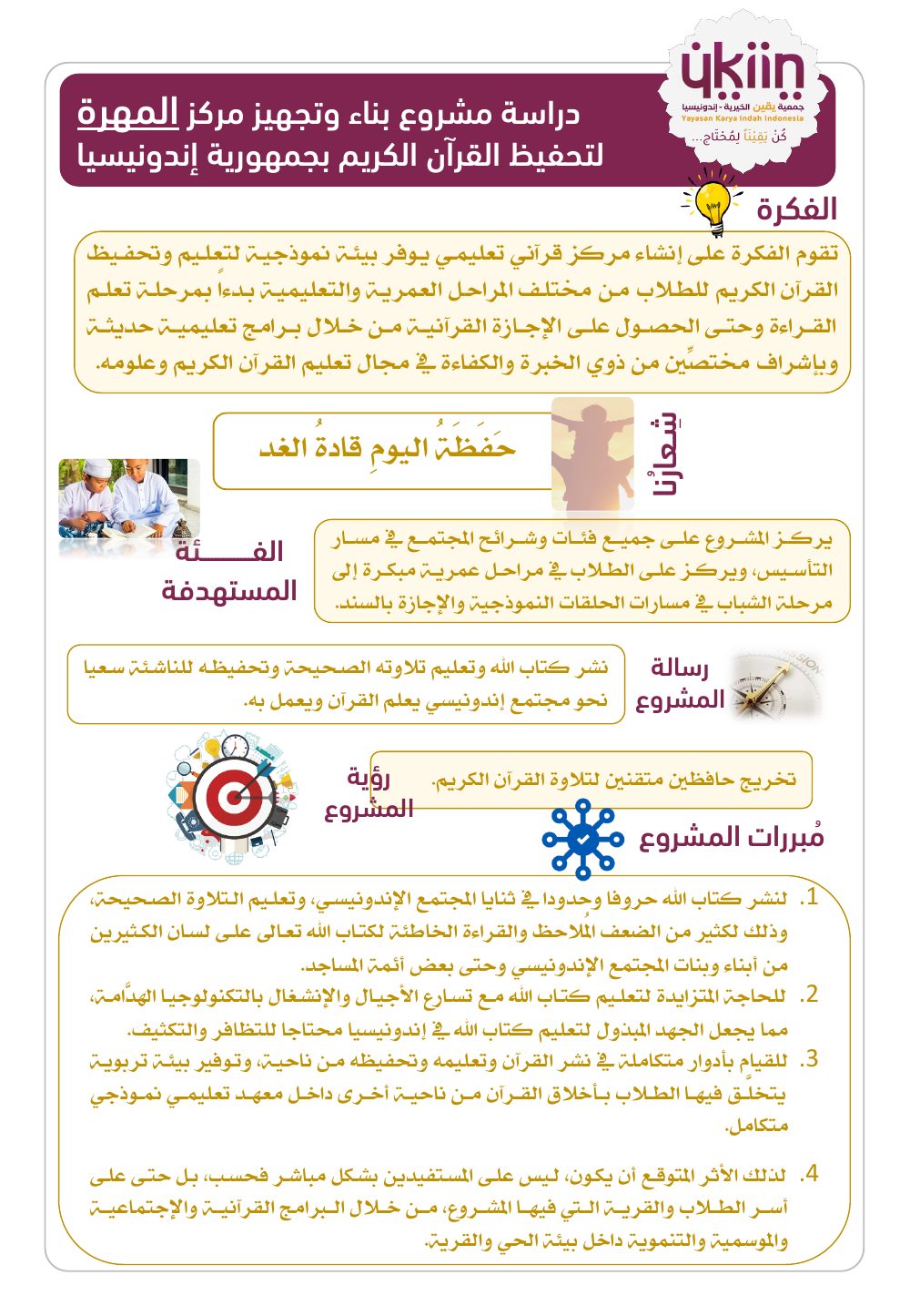 بطاقة المشروع — صفحة 1